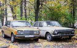 Москва, ГАЗ-24 Волга '68-86 № Ю 6769 МО; Смоленская область, Mercedes-Benz (W123) '76-86 № Н 409 НХ 67 629 КБ